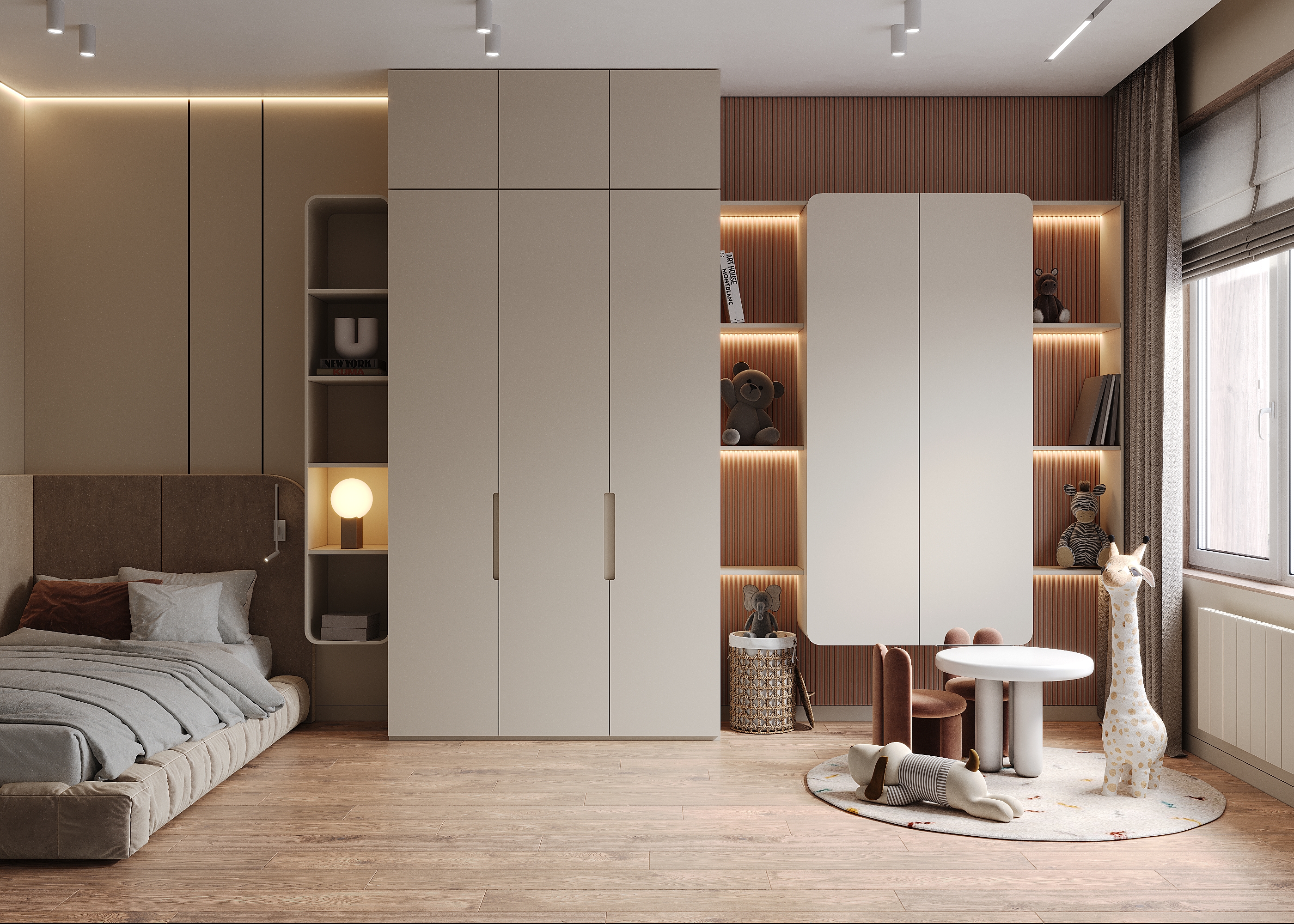 Дизайн интерьера квартиры в ЖК AFI Park «Воронцовский» в Москве в стиле минимализма и джапанди — 128 м²