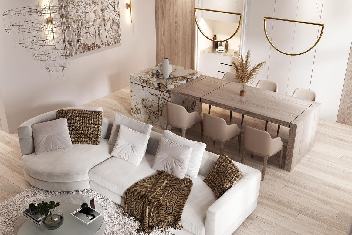 Бежевый цвет в интерьере