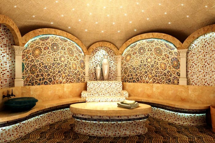 Декорирование и освещение хаммама