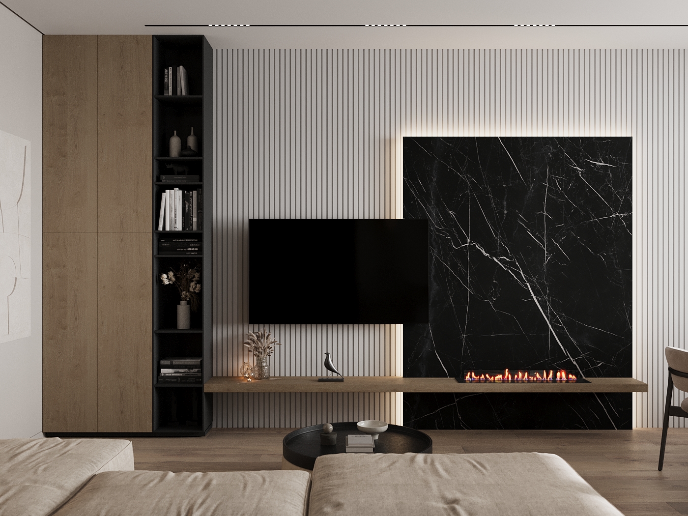 Дизайн интерьера квартиры в ЖК «Черная Речка, 41» в Санкт-Петербурге в современном стиле — 97 м²