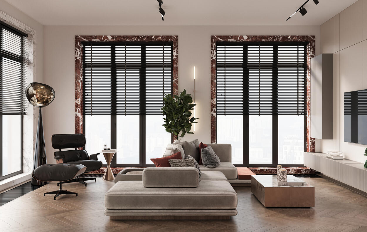 Дизайн интерьера квартиры в ЖК «ID Парк Победы» в Санкт-Петербурге в стиле неоклассика