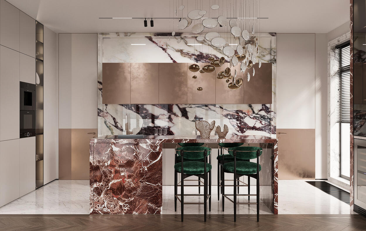 Дизайн интерьера квартиры в ЖК «Legacy (Легаси)» в Москве в неоклассическом стиле — 87 м²