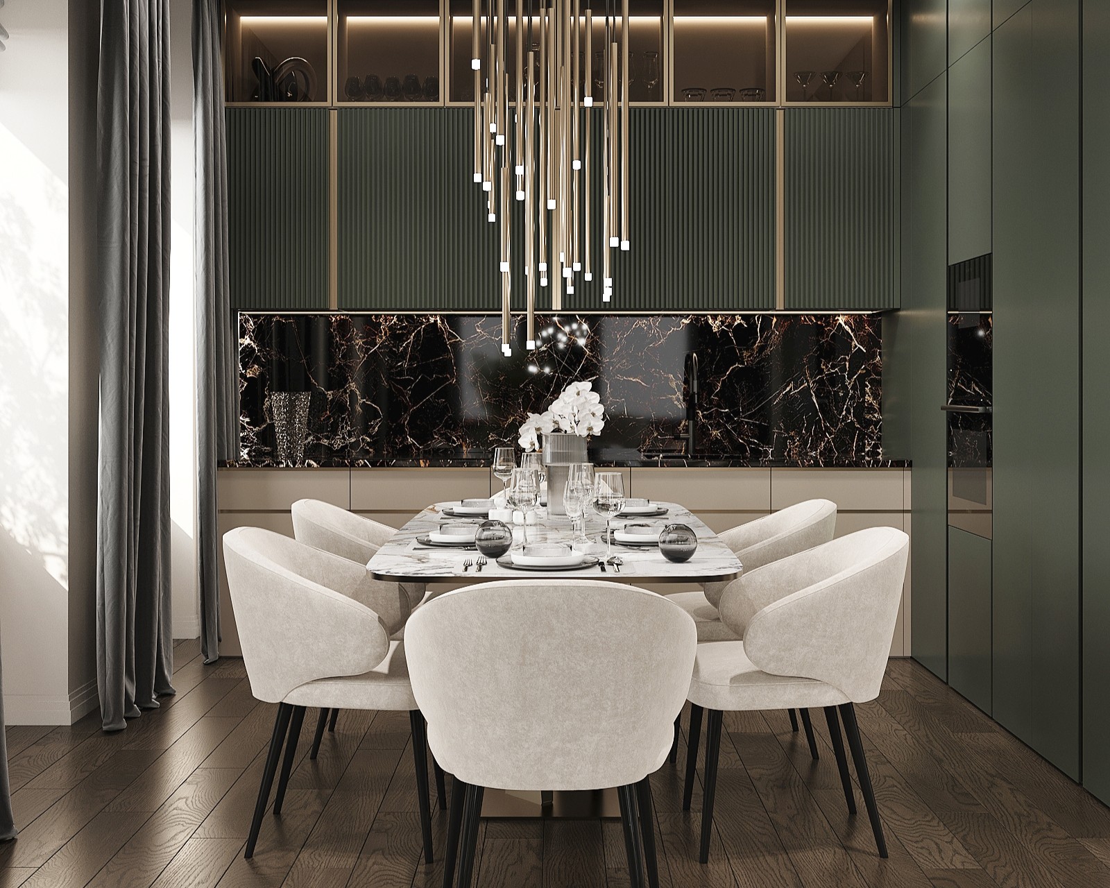 Дизайн-проект квартиры в ЖК «Сердце Столицы» в Москве: “умное” пространство с элементами арт-деко