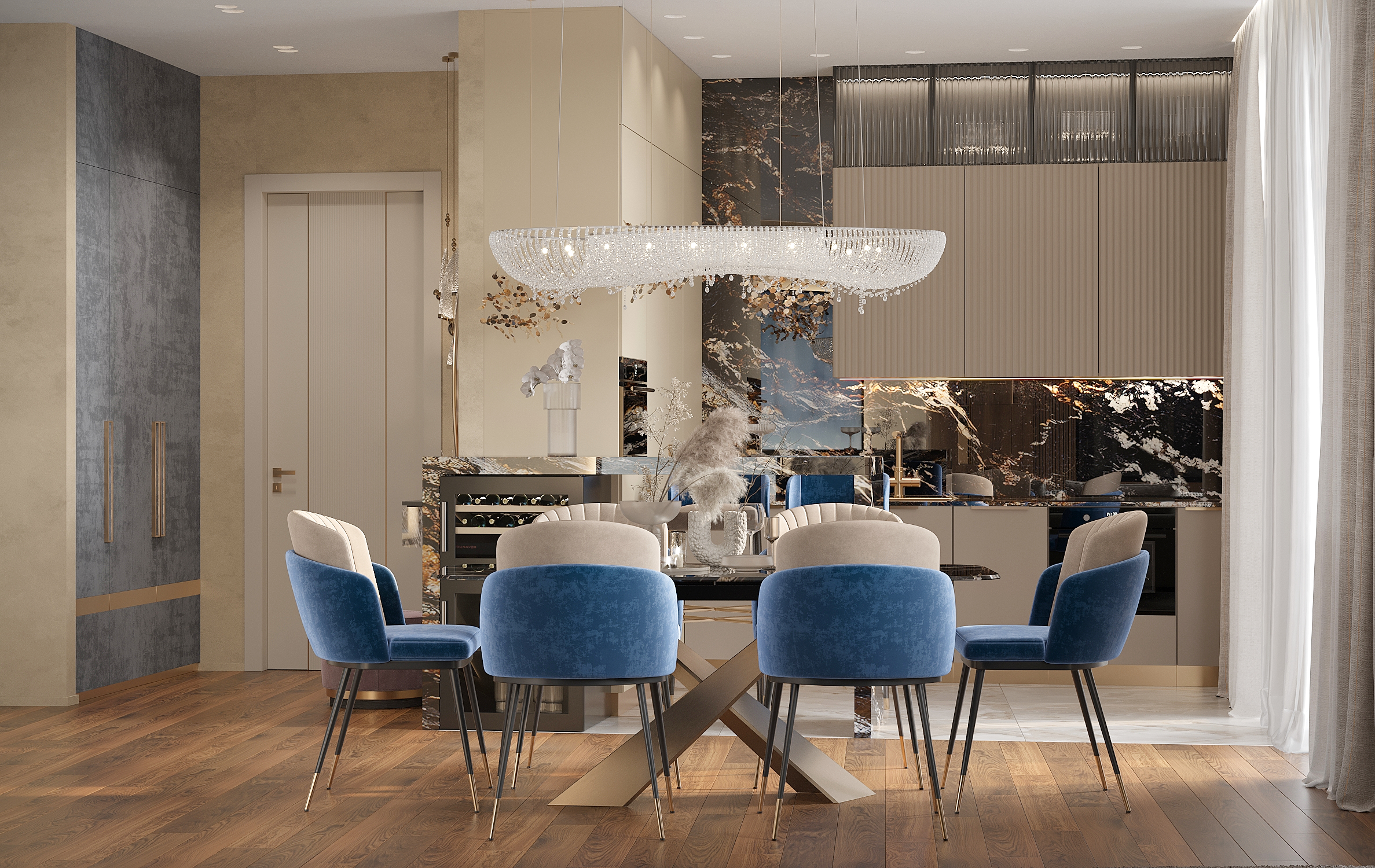 Дизайн-проект квартиры в ЖК «Hide (Хайд)» в Москве: современный интерьер с элементами эко-стиля