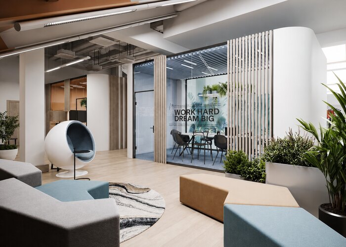 Дизайн проект офиса для IT компании Тренд Групп - 225 м²