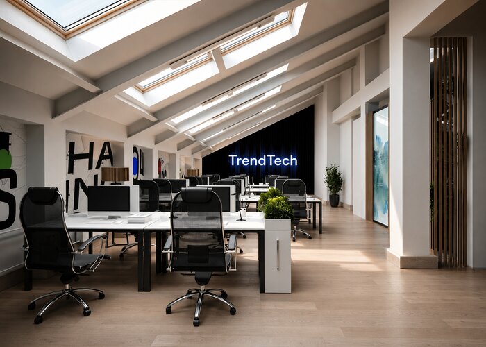 Дизайн проект офиса для IT компании Тренд Групп - 225 м²
