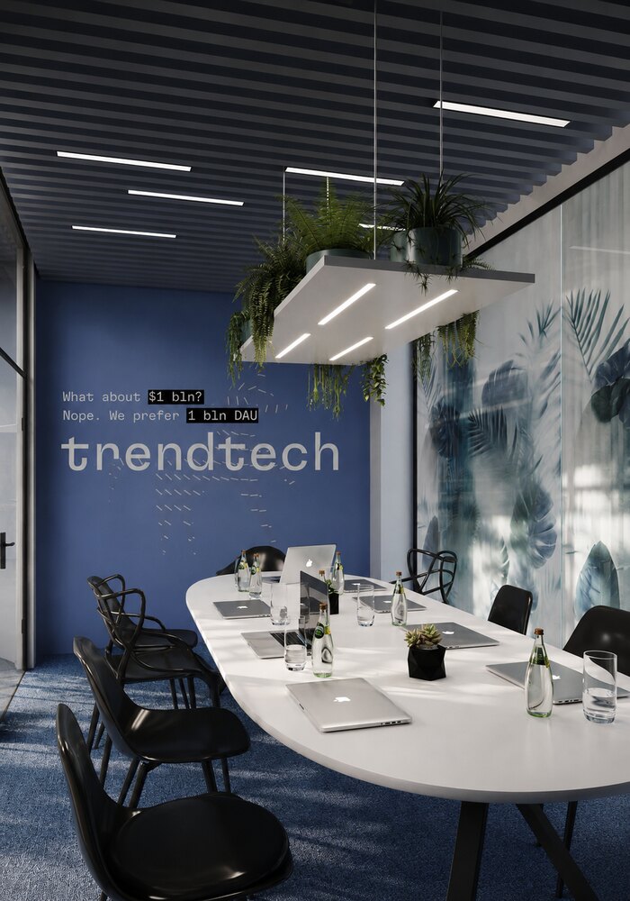 Дизайн проект офиса для IT компании Тренд Групп - 225 м²