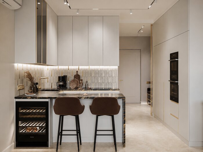 Дизайн квартиры в стиле неоклассика в ЖК «Северная Корона» - 162 м²