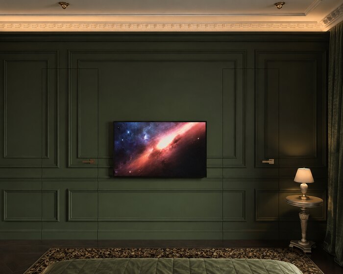 Мужской классический интерьер в темных тонах в ЖК «Московский,65» - 146 м²