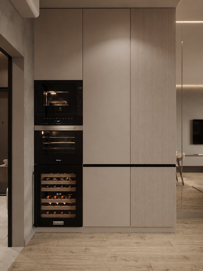 Лаконичная квартира в стиле джапанди в ЖК «Svetlana Park» - 80 м²