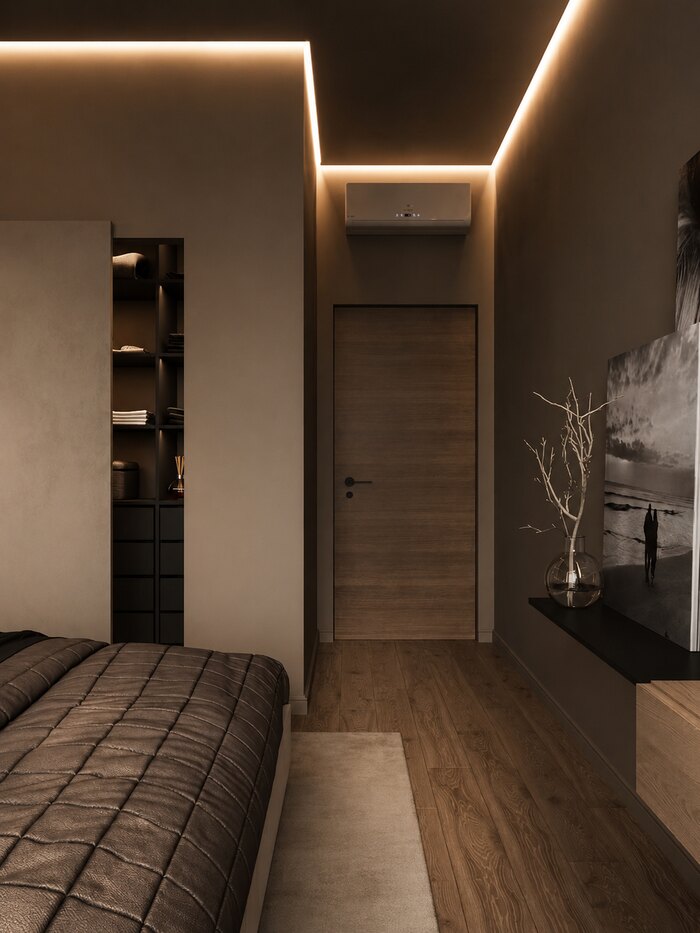 Лаконичная квартира в стиле джапанди в ЖК «Svetlana Park» - 80 м²