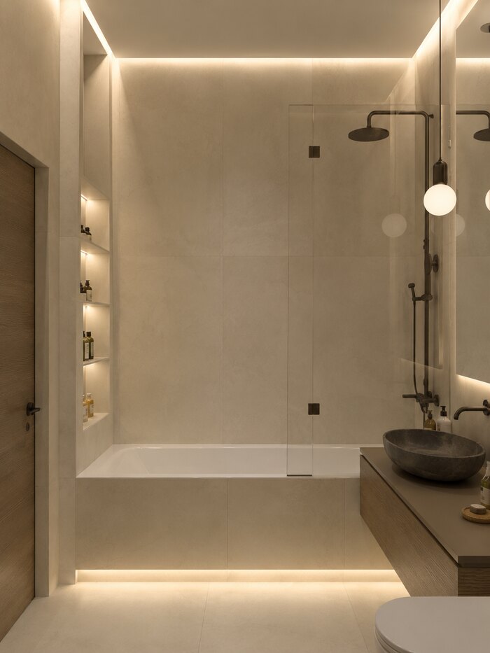 Лаконичная квартира в стиле джапанди в ЖК «Svetlana Park» - 80 м²