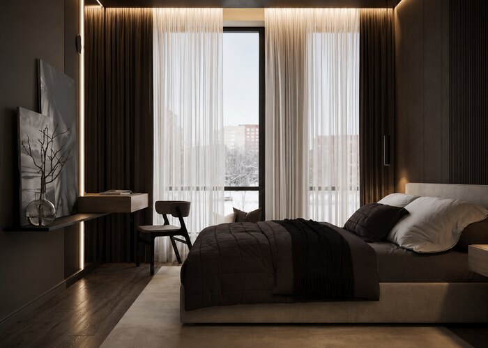 Лаконичная квартира в стиле джапанди в ЖК «Svetlana Park» - 80 м²