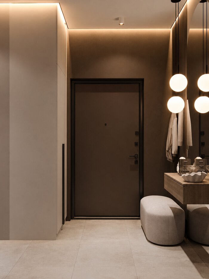 Лаконичная квартира в стиле джапанди в ЖК «Svetlana Park» - 80 м²