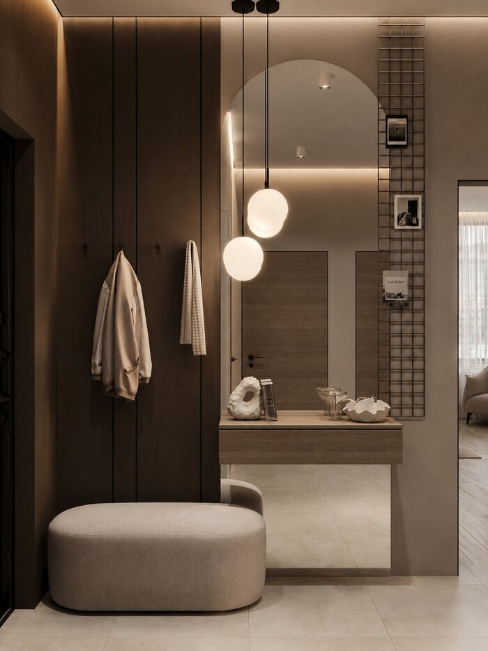 Лаконичная квартира в стиле джапанди в ЖК «Svetlana Park» - 80 м²