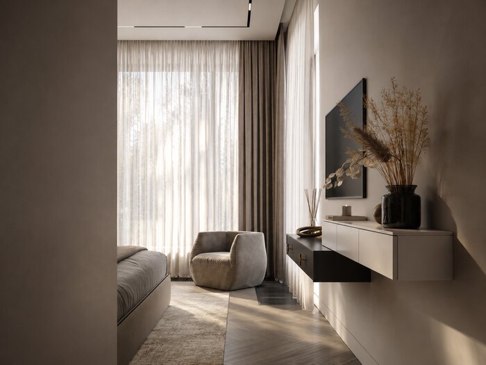 Современная классика с яркими акцентами в ЖК  Familia - 139 м²