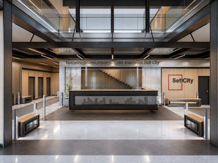 Дизайн входной группы для офиса компании «Setl City»