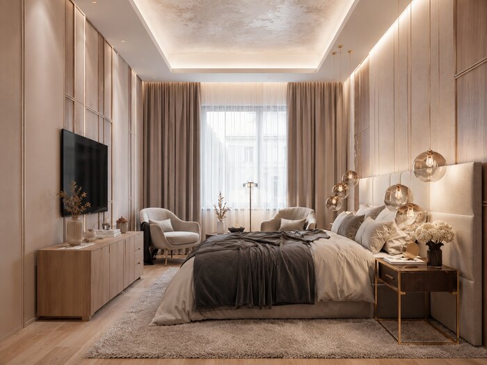 Дизайн квартиры в современном стиле в ЖК «Русский Дом» - 170 м²