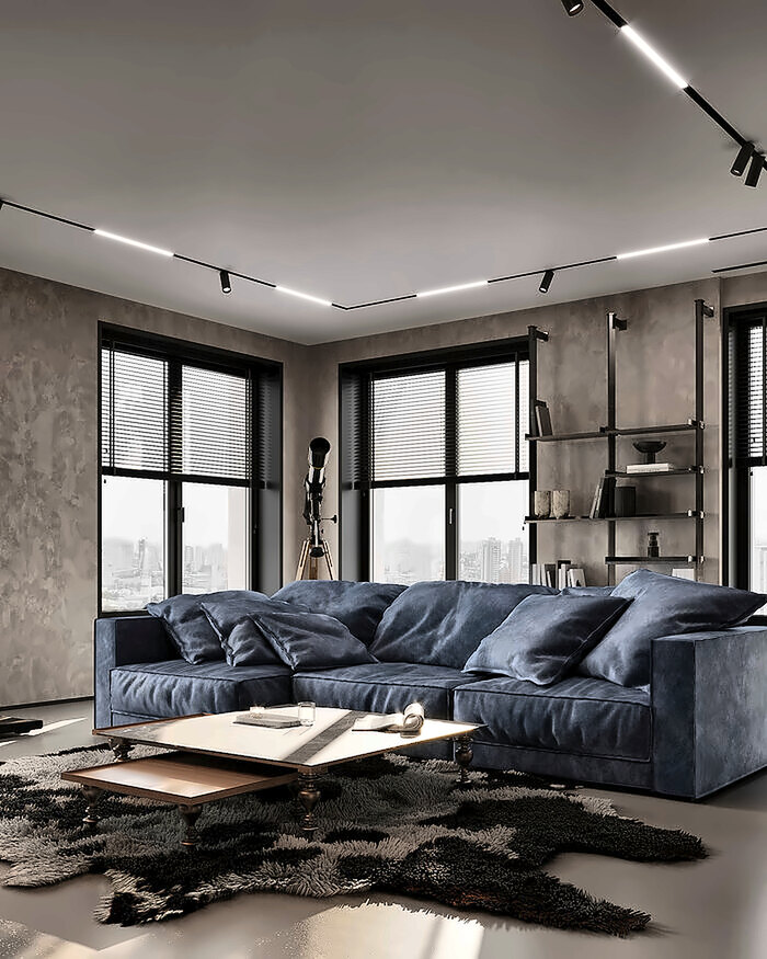 Брутальный интерьер с характером в ЖК «Grand View» - 87 м²