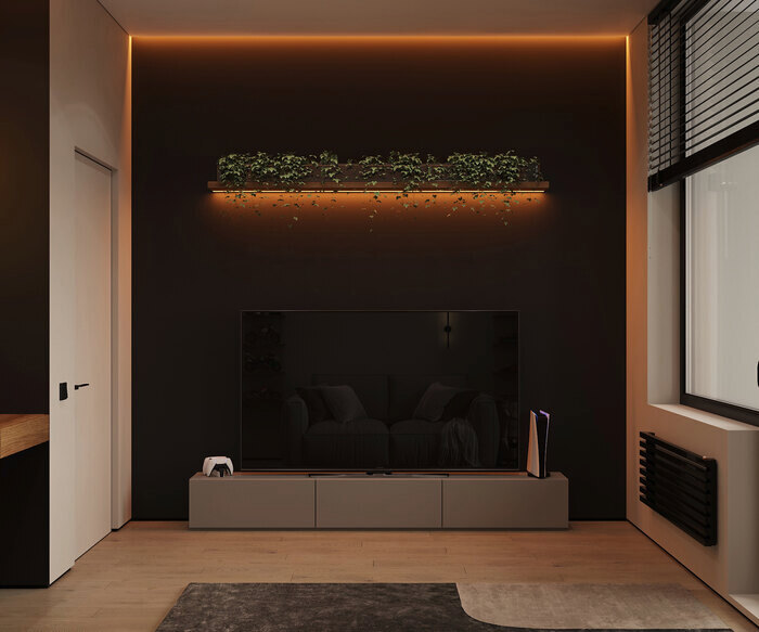Яркий cовременный интерьер в  ЖК «Svetlana Park» - 80 м²