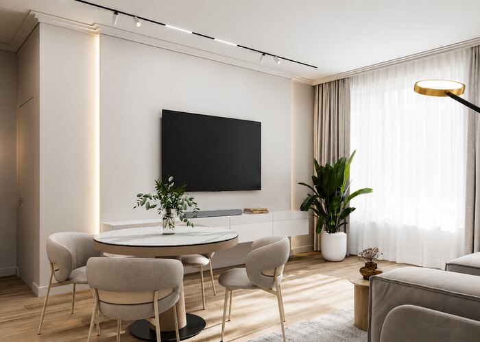 Легкая современная классика в ЖК «Московский, 65» - 58 м²