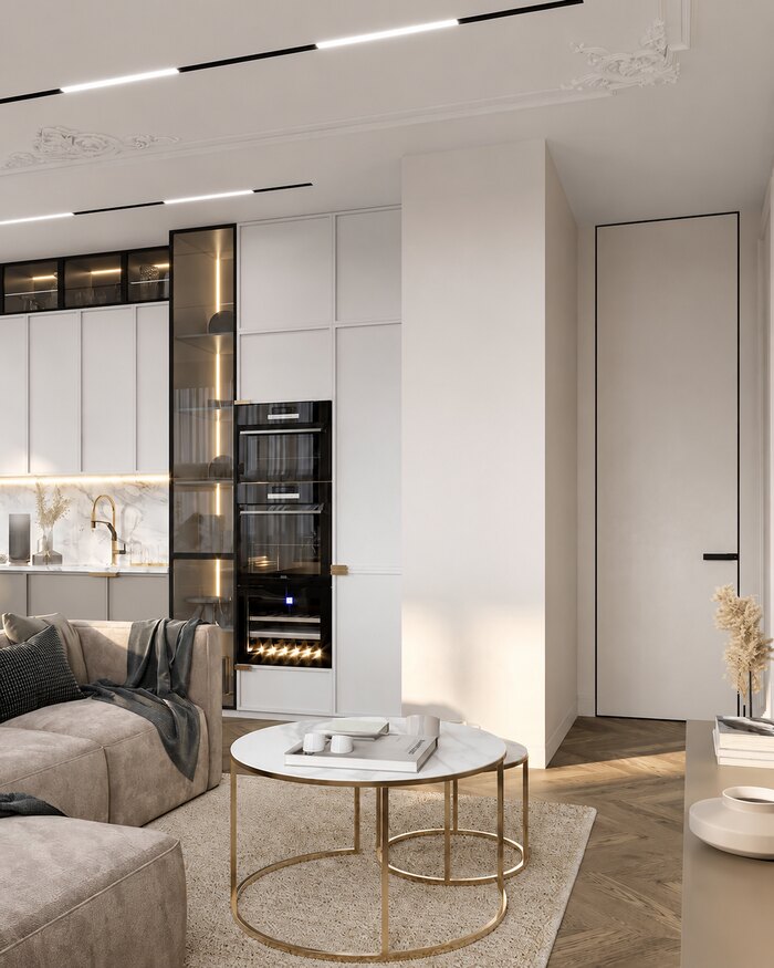 Интерьер в стиле современная классика в ЖК «Приоритет» - 95 м²