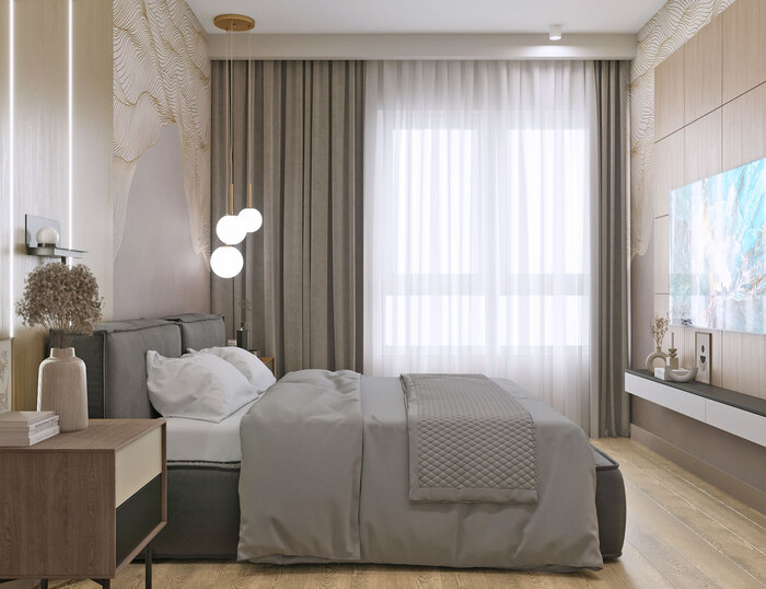 Современный дизайн квартиры с яркими акцентами ЖК «Victory Plaza» - 141 м²
