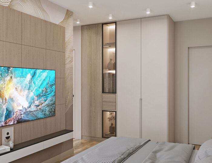 Современный дизайн квартиры с яркими акцентами ЖК «Victory Plaza» - 141 м²