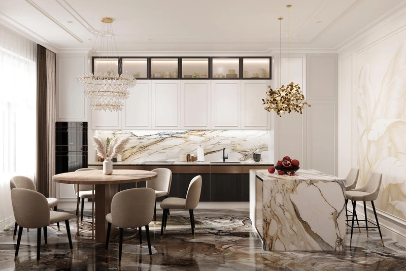 Интерьер кухни-столовой