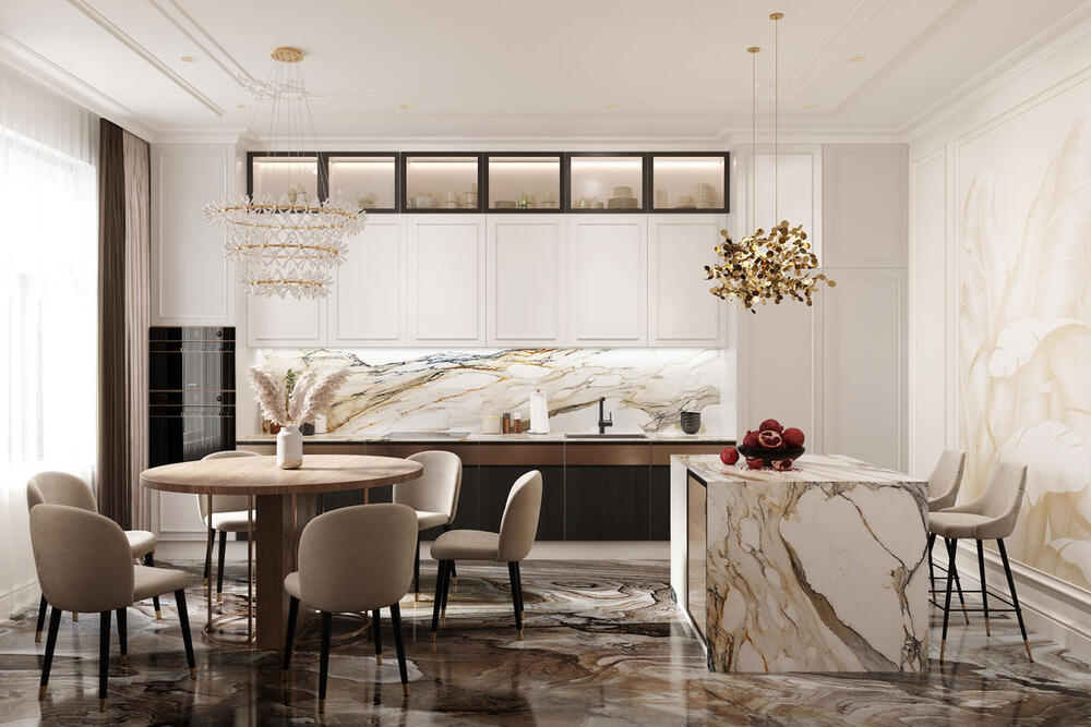 Интерьер кухни-столовой