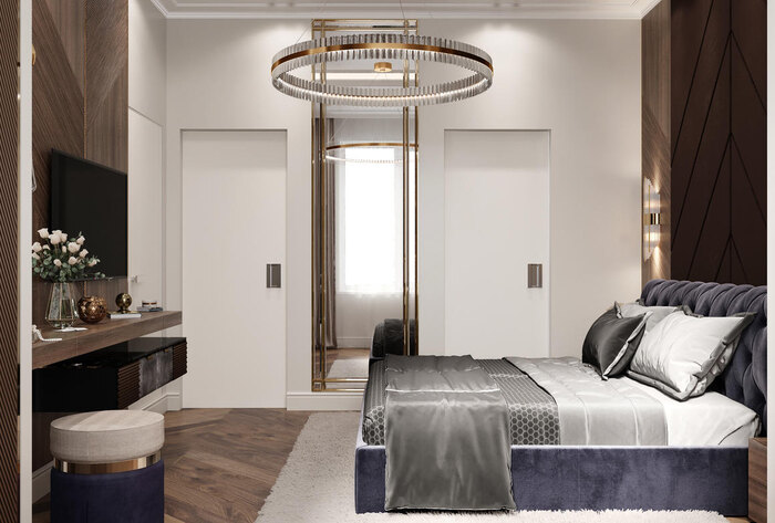 Зонирование пространства спальни