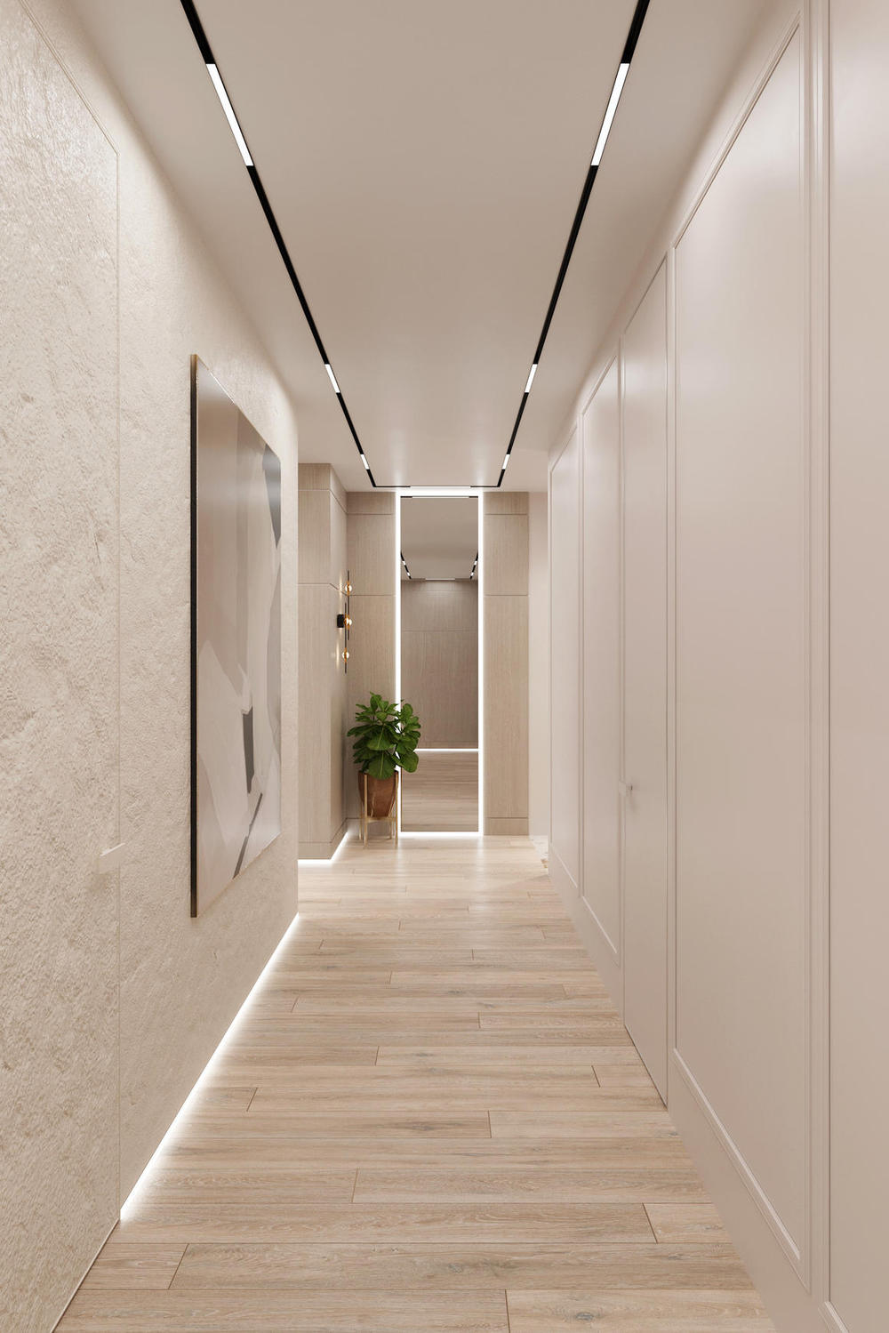Контурный свет в дизайне интерьера квартиры
