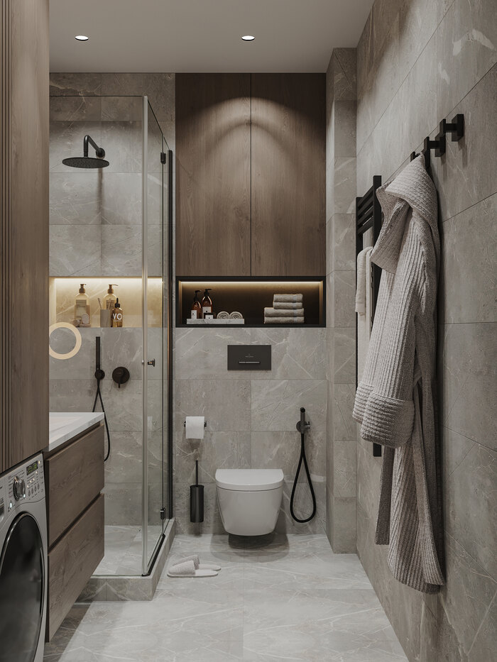 Современный стиль с элементами минимализма в Токсово - 60 м²