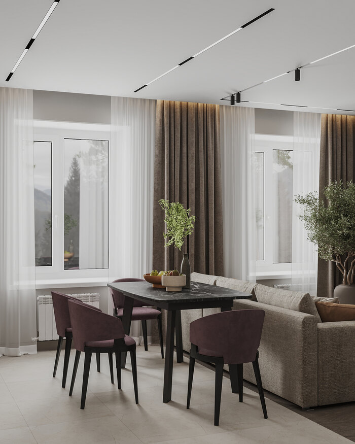 Современный стиль с элементами минимализма в Токсово - 60 м²