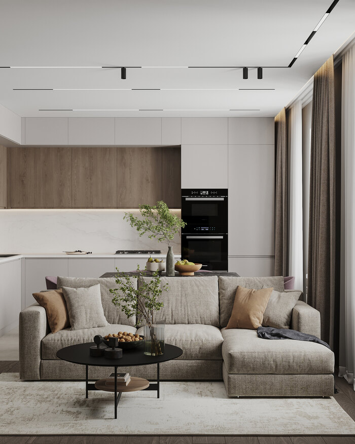 Современный стиль с элементами минимализма в Токсово - 60 м²