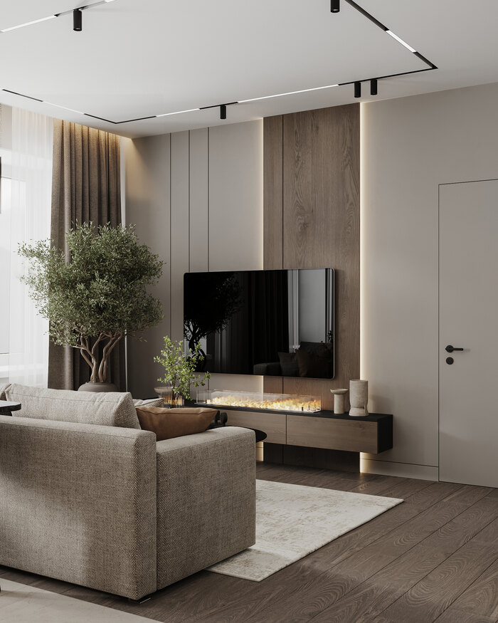 Современный стиль с элементами минимализма в Токсово - 60 м²