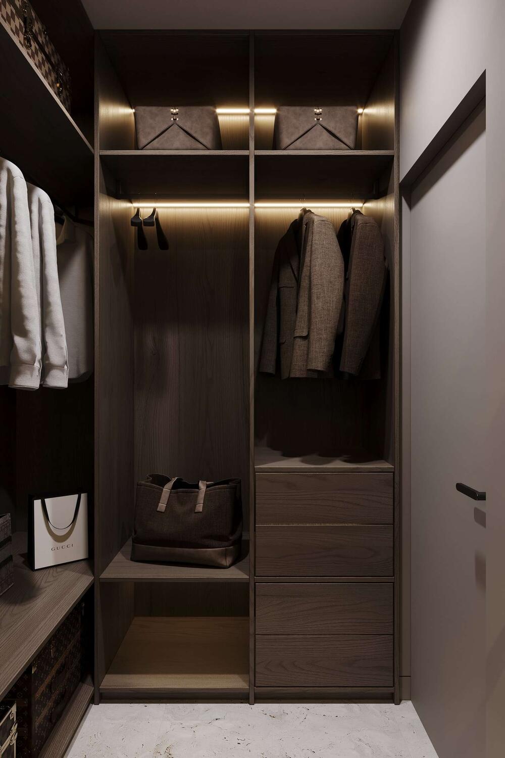 Компактная система хранения позволяет рационально использовать пространство