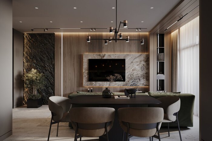 Эффектная панель из мрамора