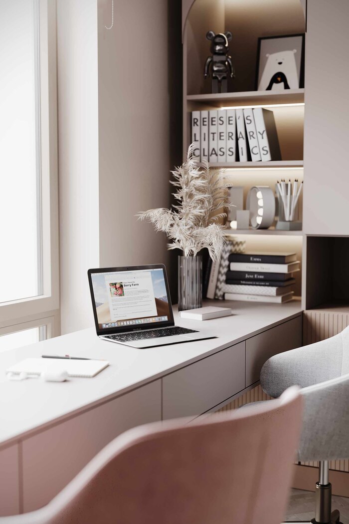 Эстетика минимализма подчёркивается встроенной подсветкой и лаконичными линиями