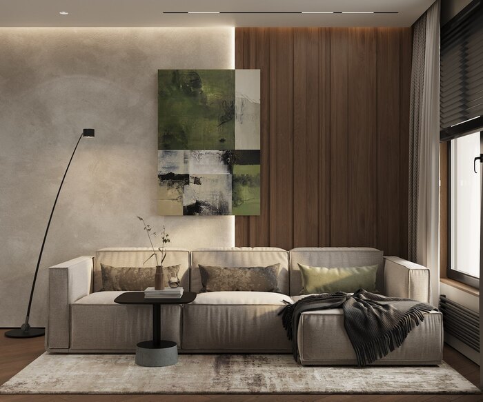 Квартира в современном стиле с элементами минимализма в ЖК «Grand View» - 87 м²