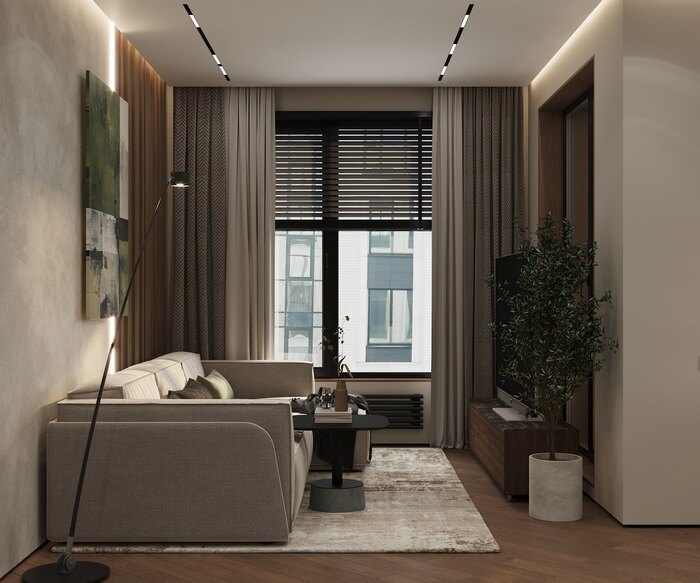 Квартира в современном стиле с элементами минимализма в ЖК «Grand View» - 87 м²