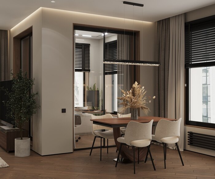 Квартира в современном стиле с элементами минимализма в ЖК «Grand View» - 87 м²