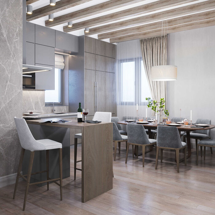 Современное шале в Охта-Парке - 180 м2