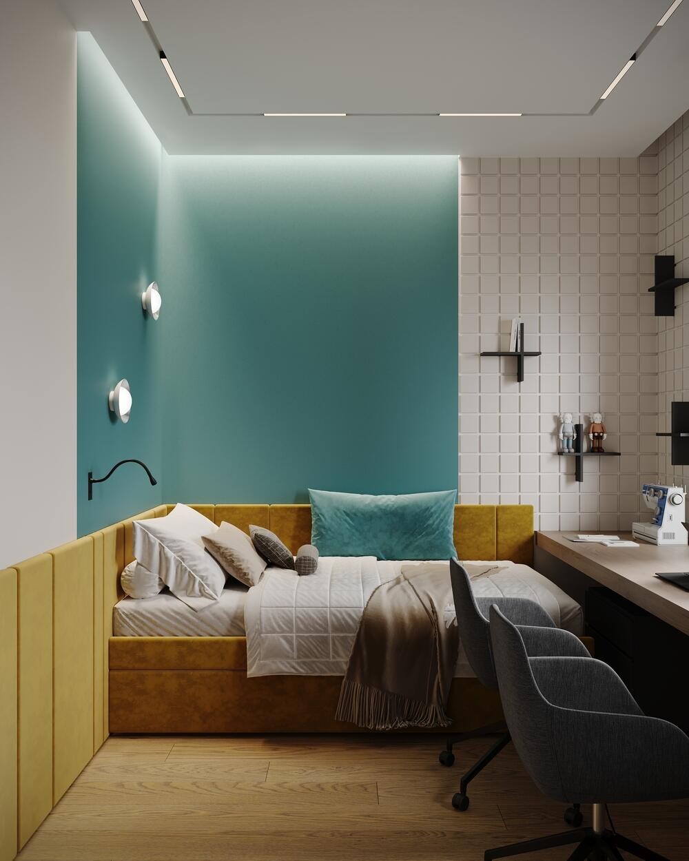 Дизайн интерьера квартиры в ЖК Клубный дом «Barkli Virgin House» в Москве в современном стиле — 102 м²