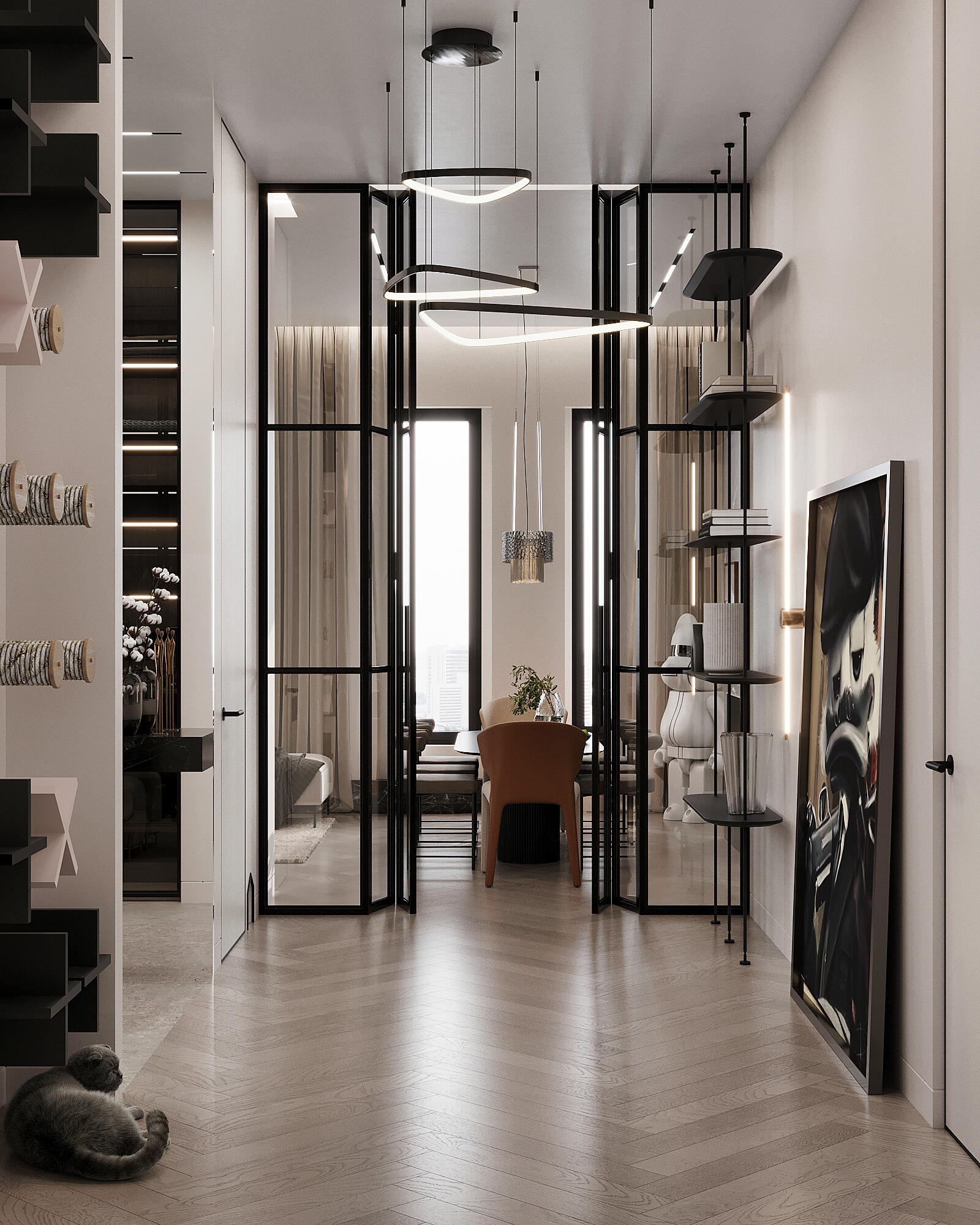 Дизайн-проект квартиры в ЖК «ONYX Deluxe (ОНИКС Делюкс)» в Москве: выразительный интерьер с элементами неоклассики