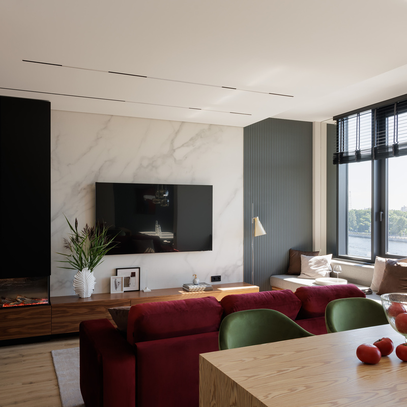 Кухня-гостиная в ЖК «Savvin River Residence»