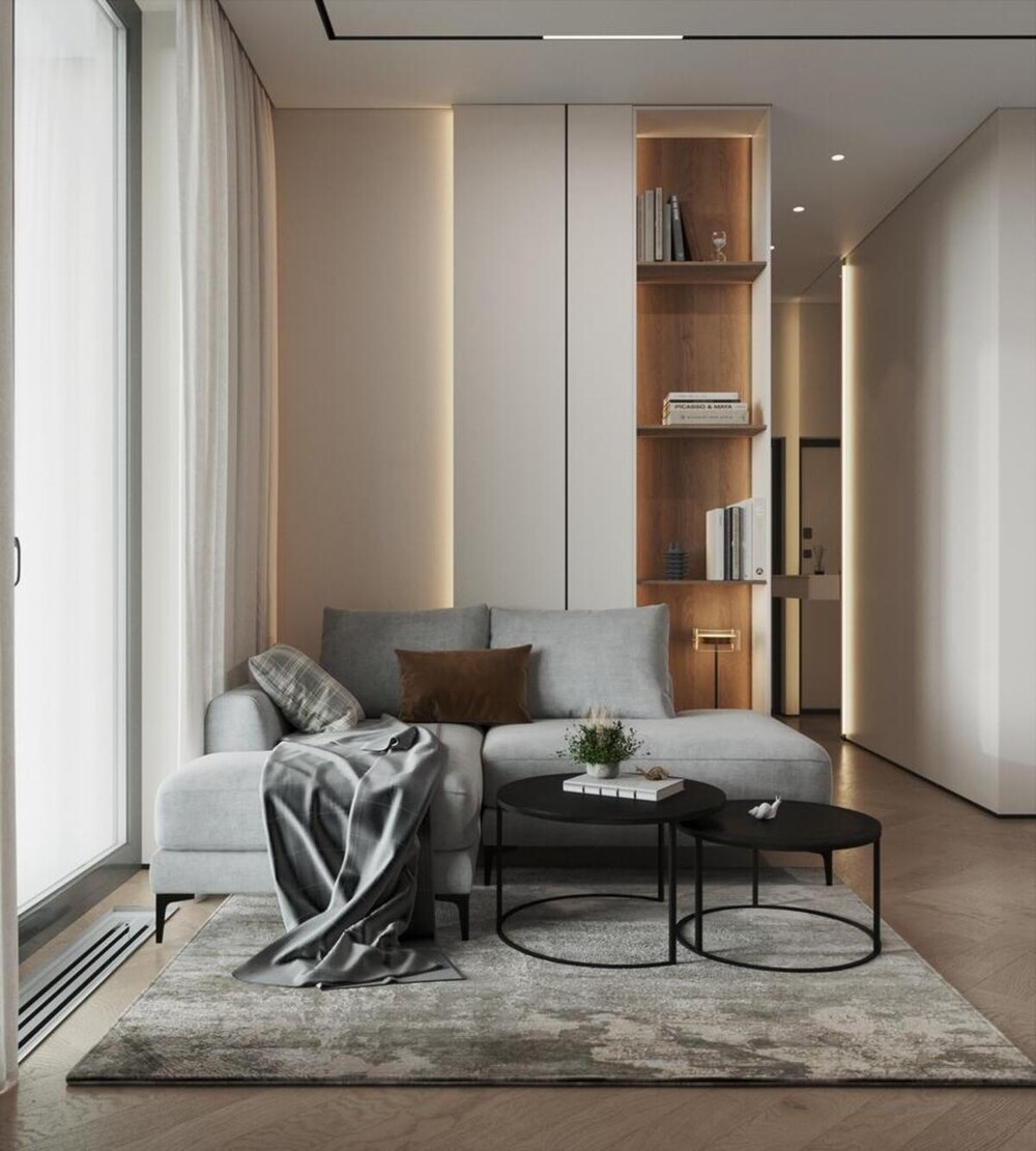 Дизайн-проект квартиры в ЖК «Парусная 1» в Санкт-Петербурге в стиле минимализм — 50 м²