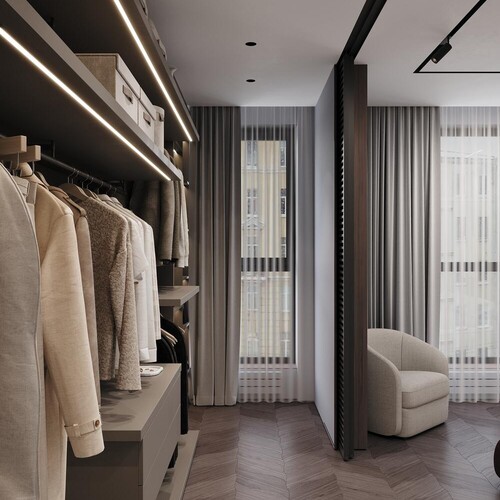 Спальня с гардеробной