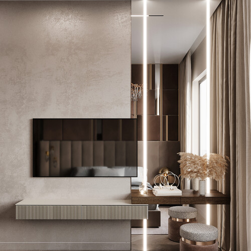 Спальня с гардеробной