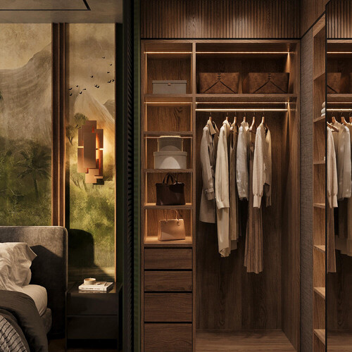 Спальня с гардеробной